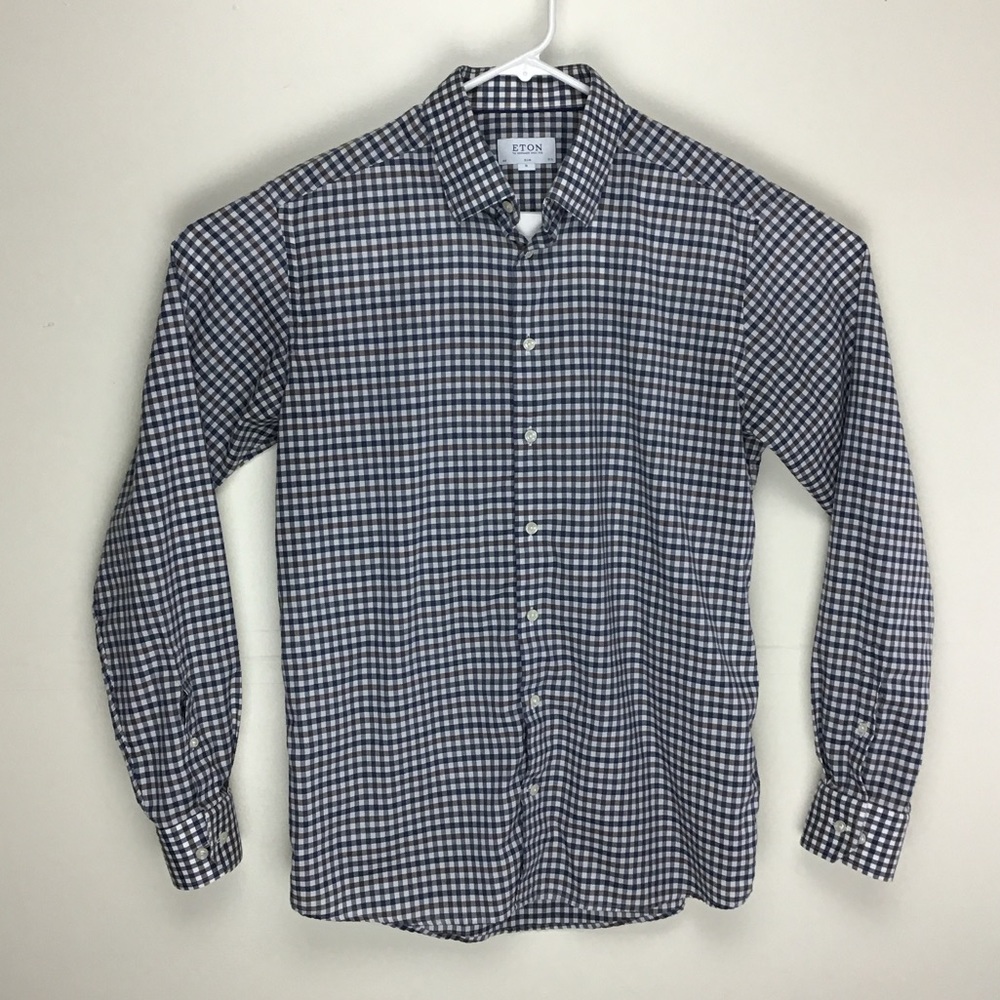 Eton mens long sleeve button down shirt XL